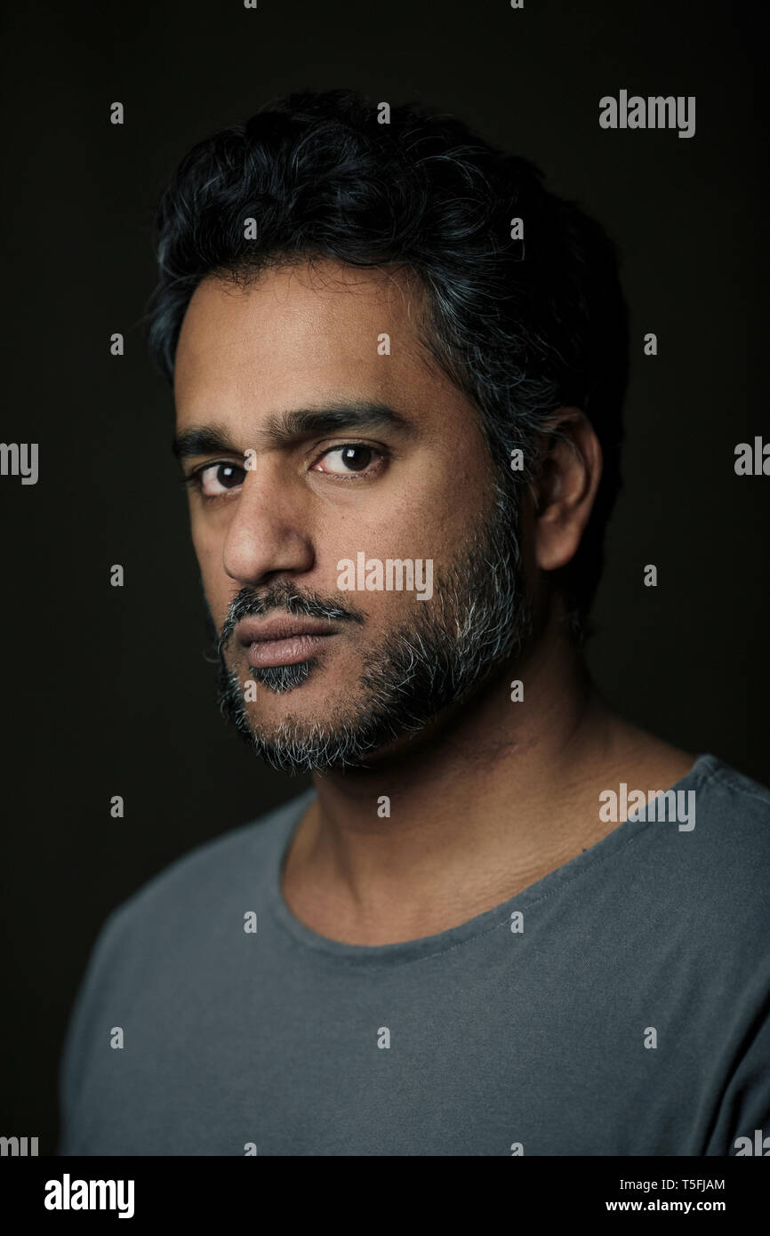 Ritratto di un uomo indiano Foto Stock