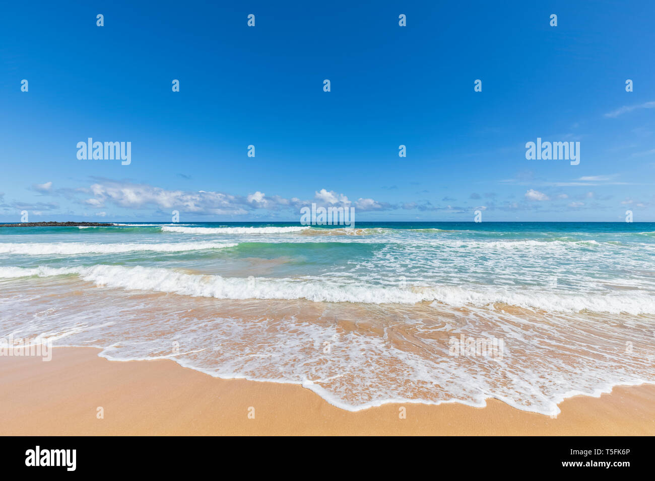 Stati Uniti d'America, Hawaii, Kauai, Kealia Beach Foto Stock