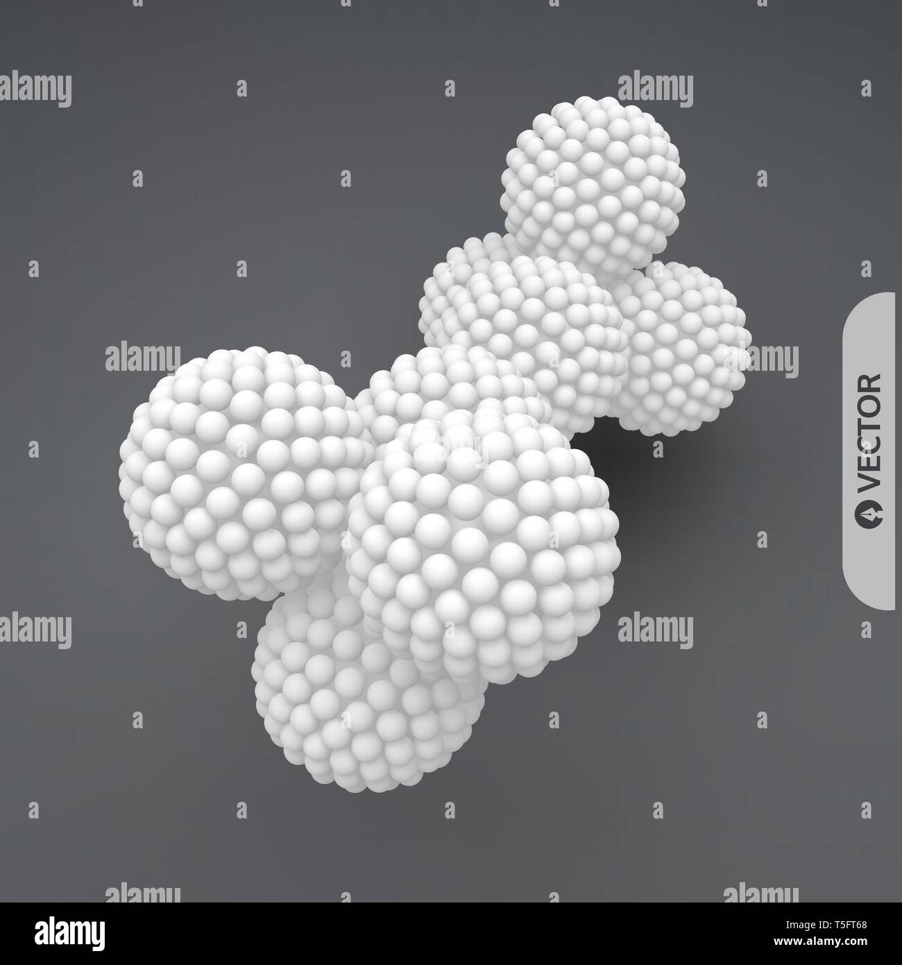 3D molecola. Illustrazione Vettoriale per la scienza, la tecnologia, marketing, presentazione. Illustrazione Vettoriale