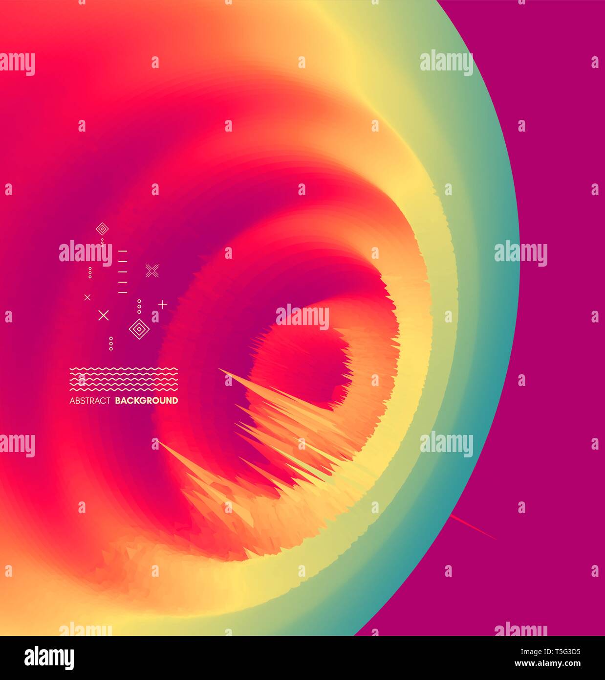 3d sfondo astratto. La tecnologia avveniristica stile. Dati di grandi dimensioni di visualizzazione del grafico. Illustrazione Vettoriale. Illustrazione Vettoriale