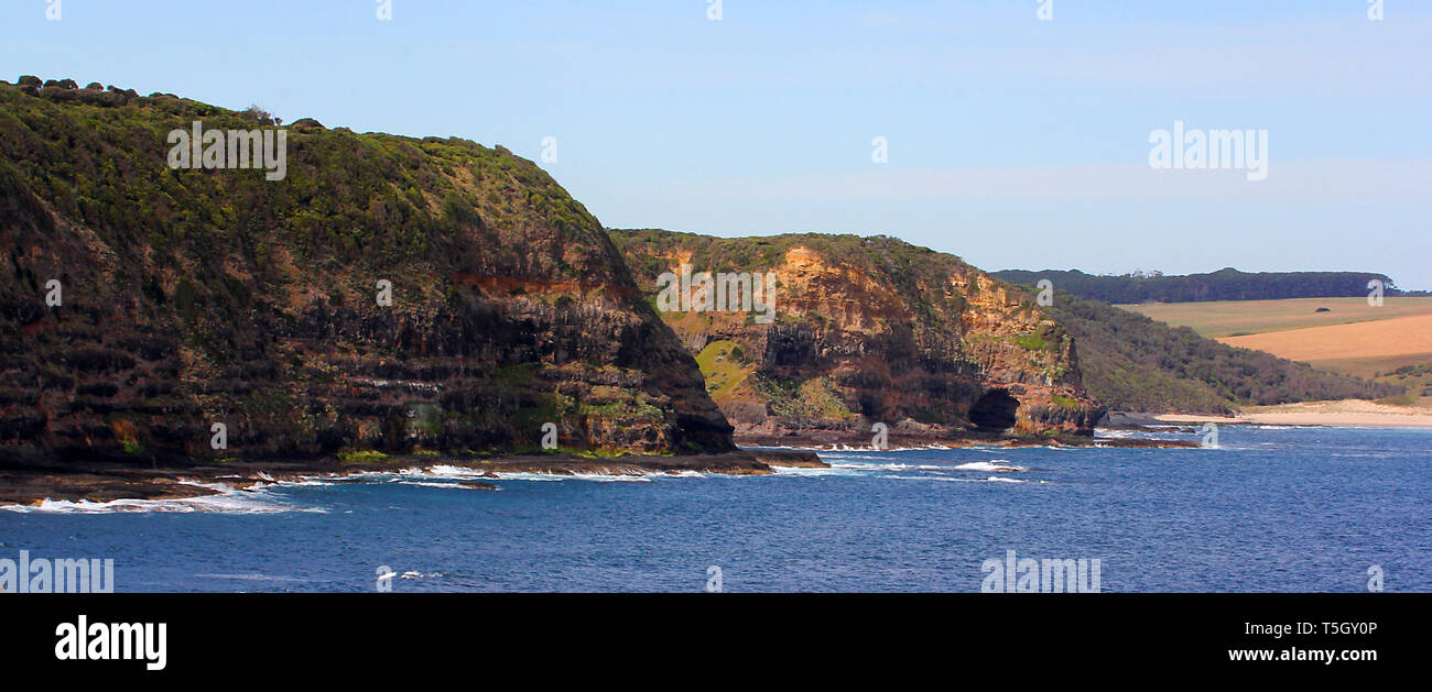 Visitare l'Australia. Viste e scenic dell Australia. I ruscelli e i paesaggi. Cape Schanck Foto Stock