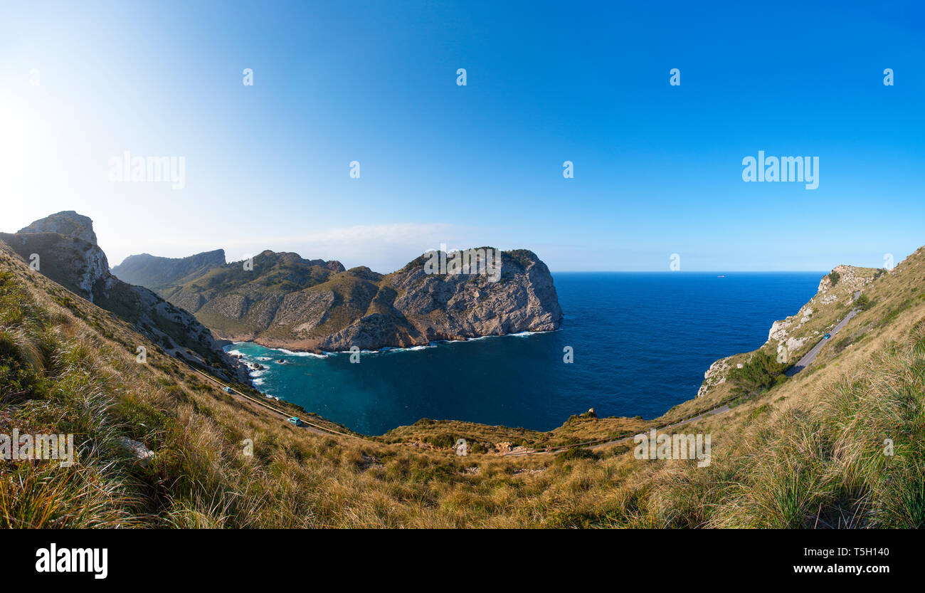 Isole Baleari Spagna, Mallorca, Penisola Formentor, Cala Figuera Foto Stock