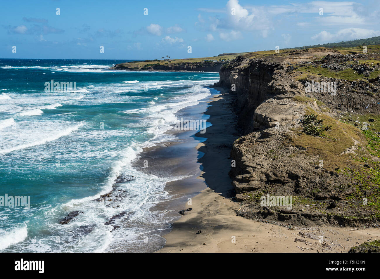 Caraibi, Antille olandesi, St. Eustatius, coast Foto Stock