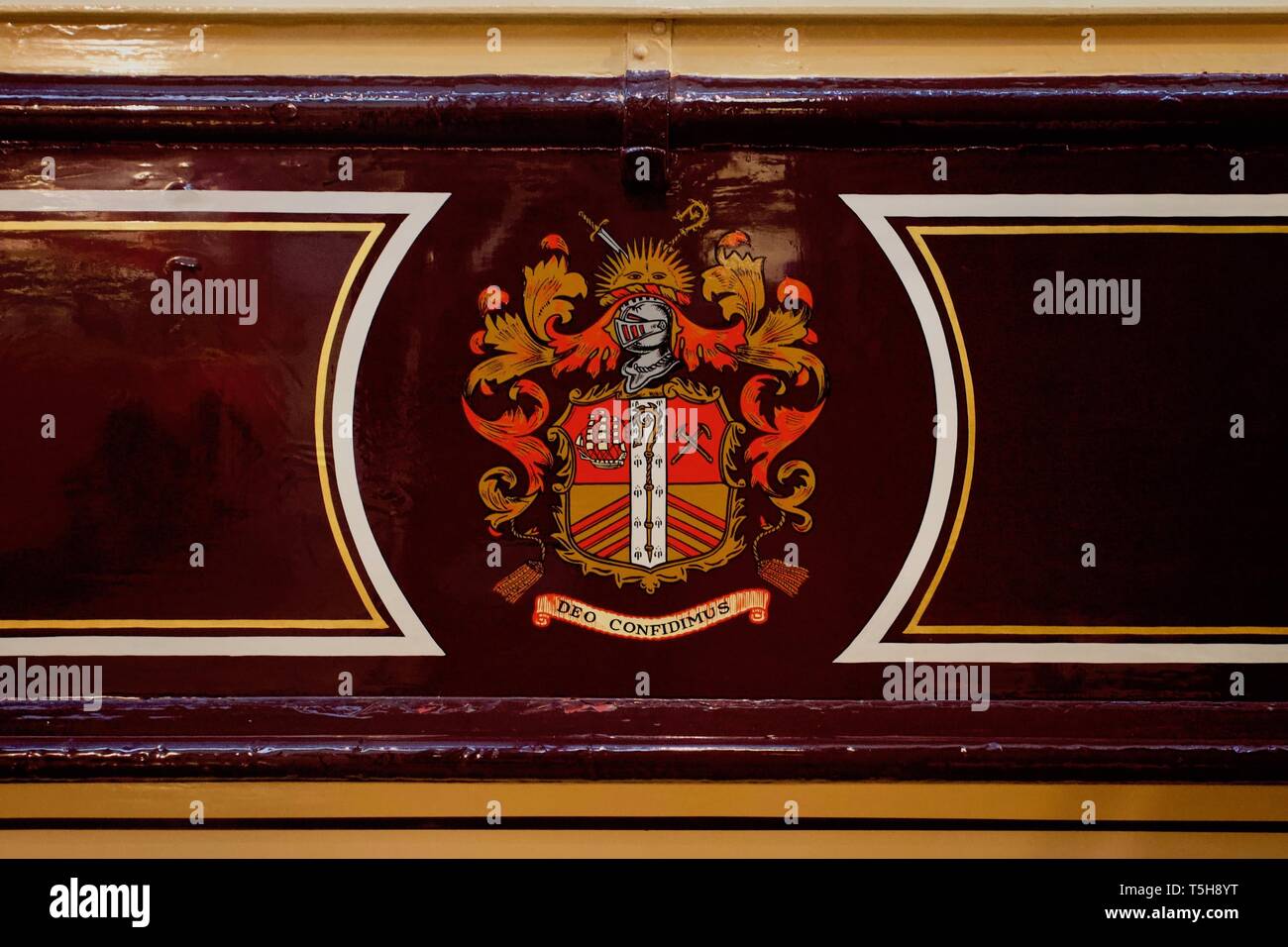 1910 West Ham tram n. 102, Museo dei Trasporti di Londra, Londra, Inghilterra Foto Stock