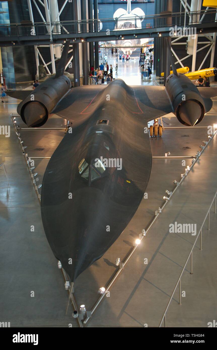 Lockheed SR-71 Blackbird a lo Smithsonian National Air & Space Museum. Foto Stock