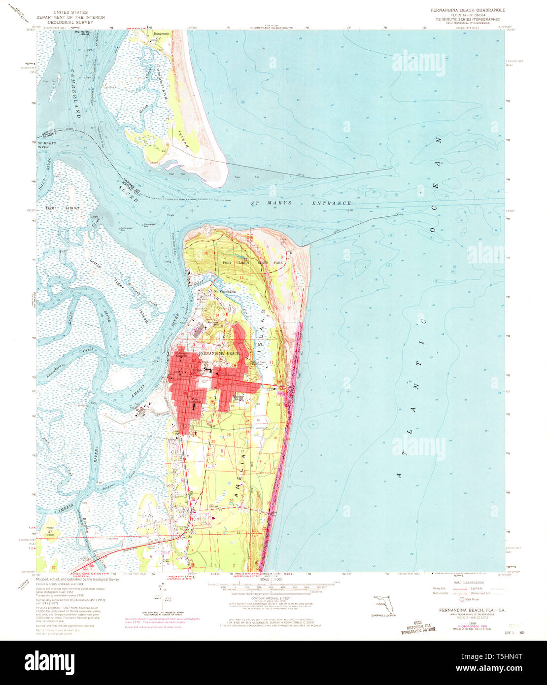 Fernandina beach florida mappa immagini e fotografie stock ad alta