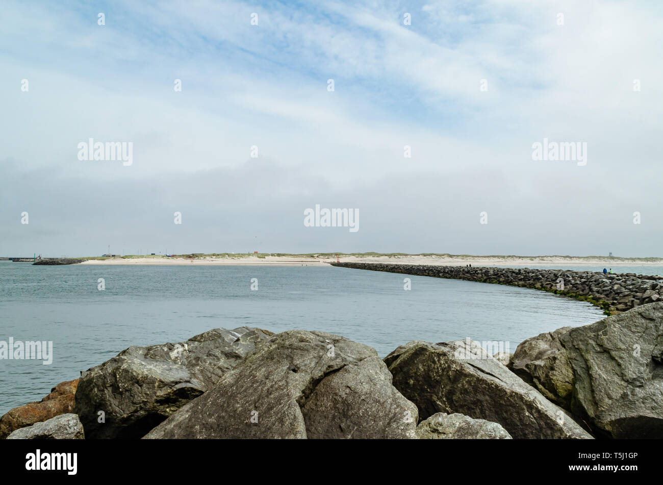 Danimarca, Hvide Sande Sydmole Foto Stock