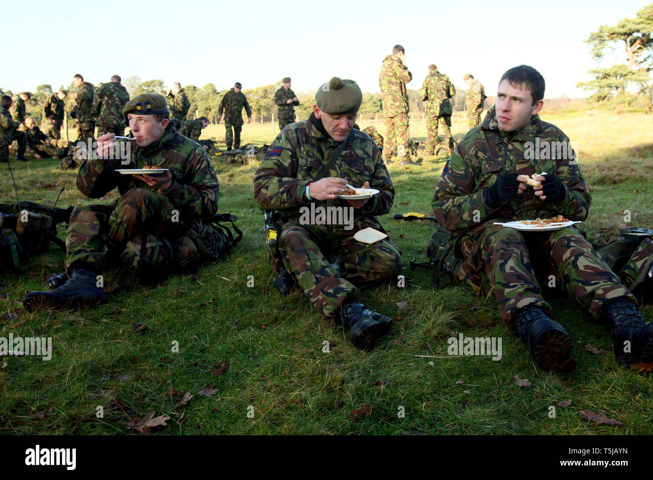 Riservisti dal London solo TA reggimento di fanteria, il reggimento di Londra, pre-distribuzione formazione in preparazione per servizio in Afghanistan. Norfolk. 10.12.09 Foto Stock