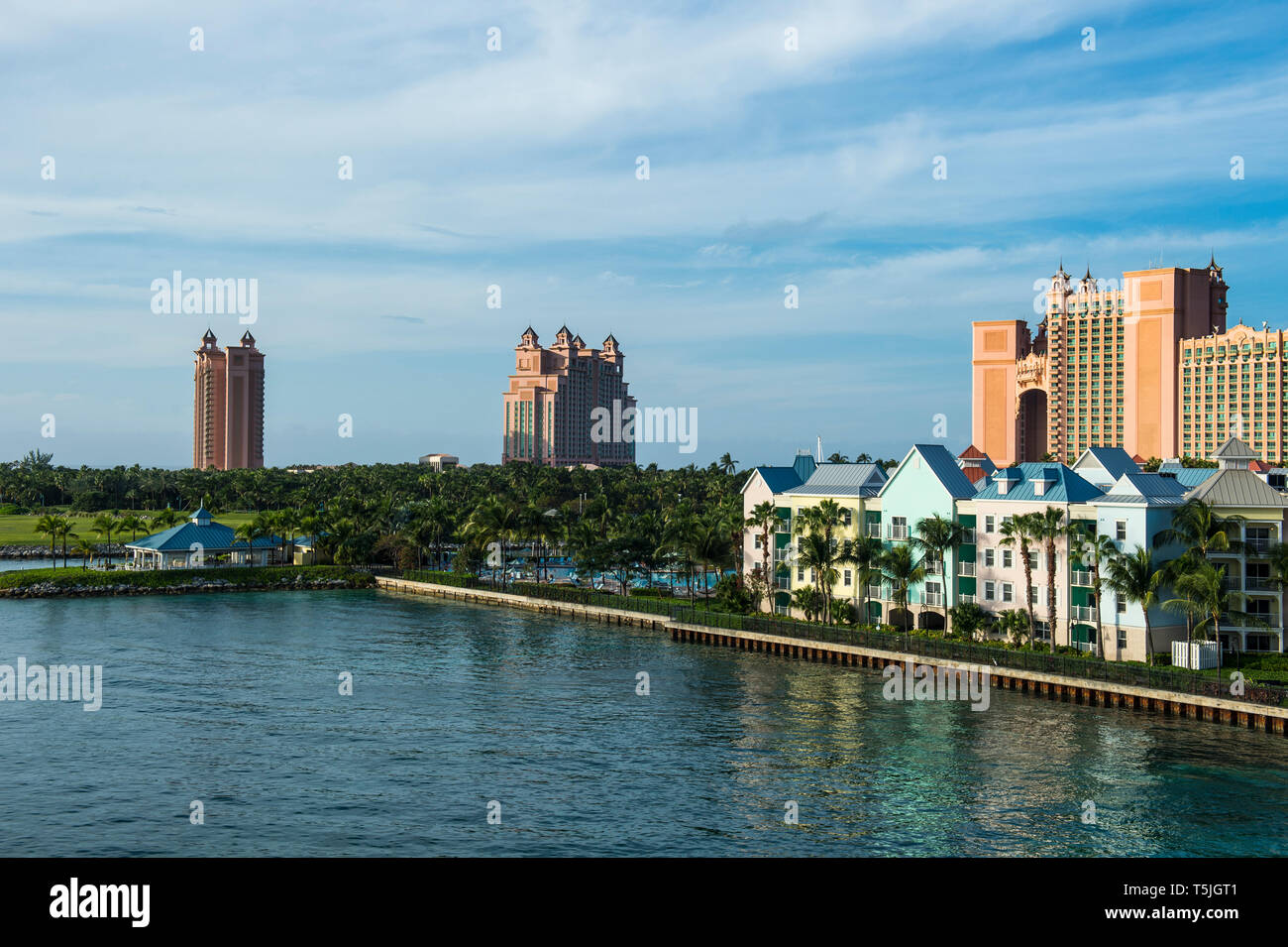 Bahamas Nassau e Paradise Island, l'Hotel Atlantis al waterfront Foto Stock