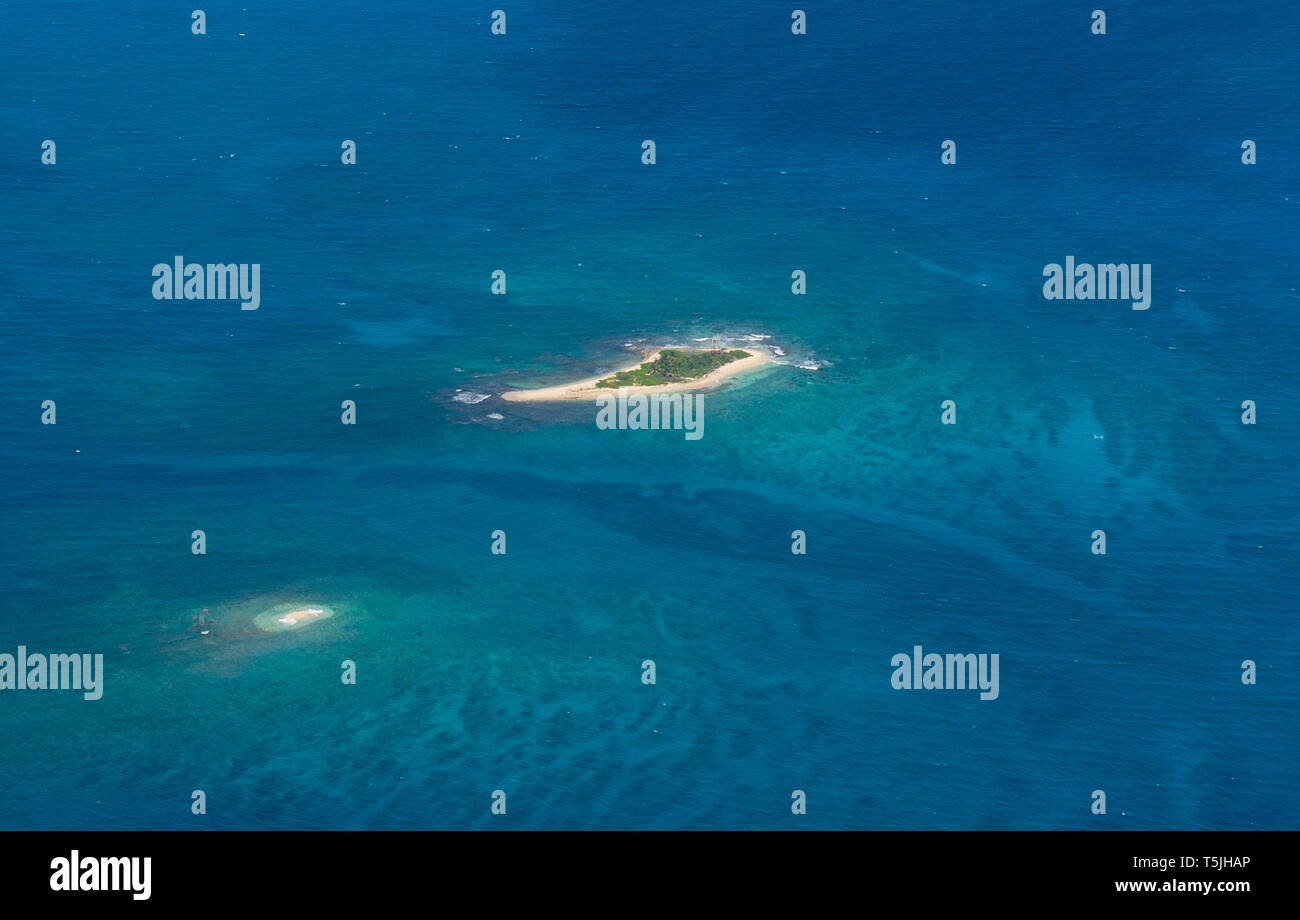 Antigua, piccola isola con spiaggia di sabbia bianca Foto Stock