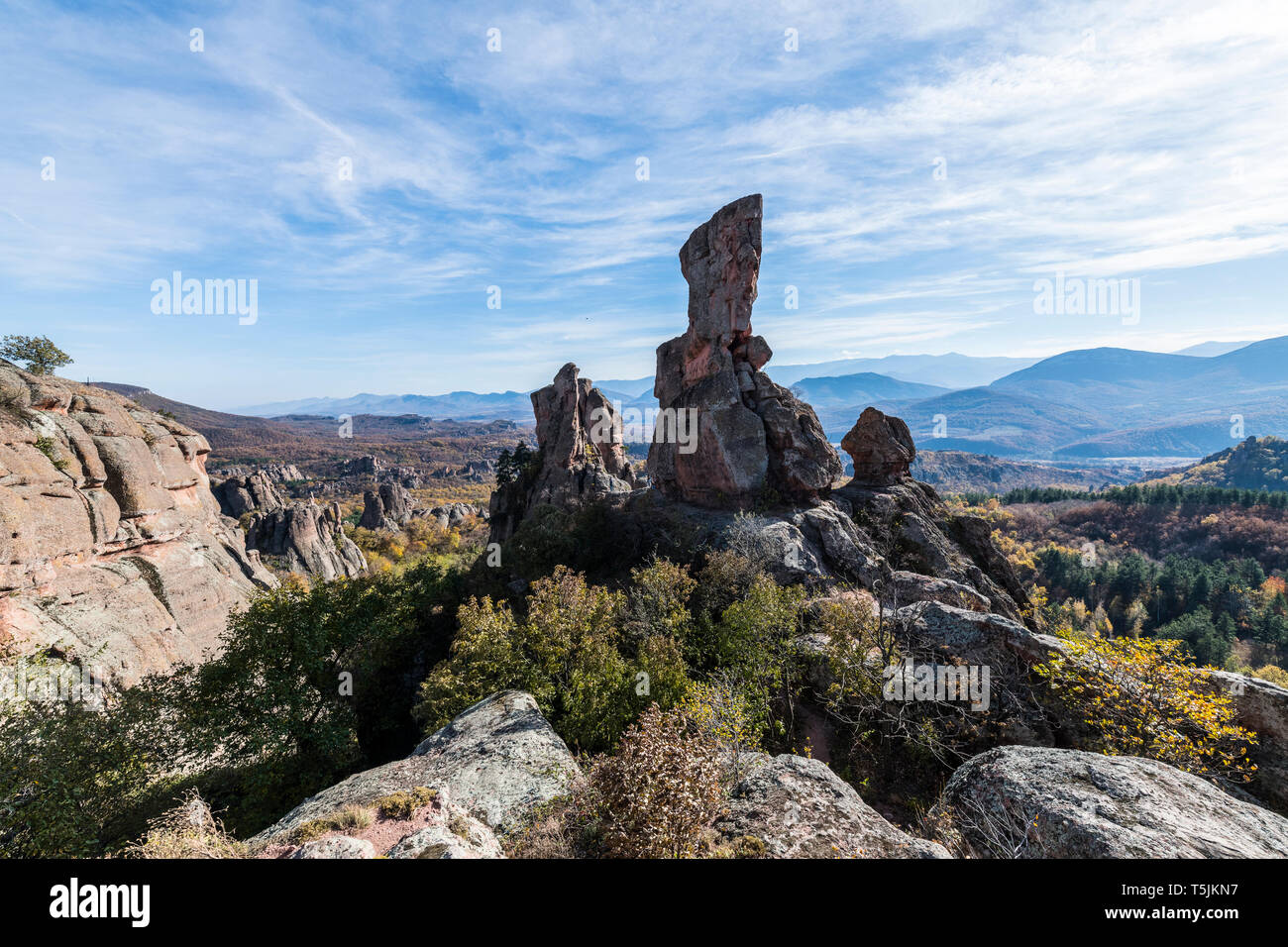 Kaleto rock fortezza, formazioni rocciose, Belogradchik, Bulgaria Foto Stock
