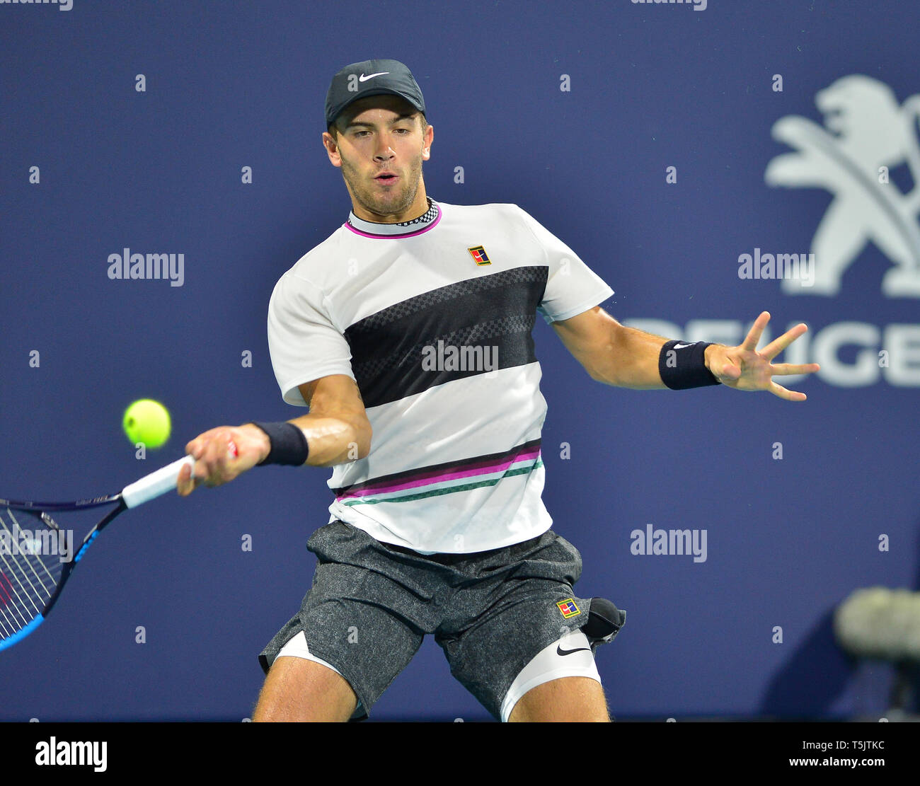 Giorno 7 del 2019 Miami Open, tenutasi al Hard Rock Stadium di Miami, Florida. Dotato di: Borna Coric dove: Giardini di Miami, Florida, Stati Uniti quando: 24 Mar 2019 Credit: Johnny Louis/WENN.com Foto Stock