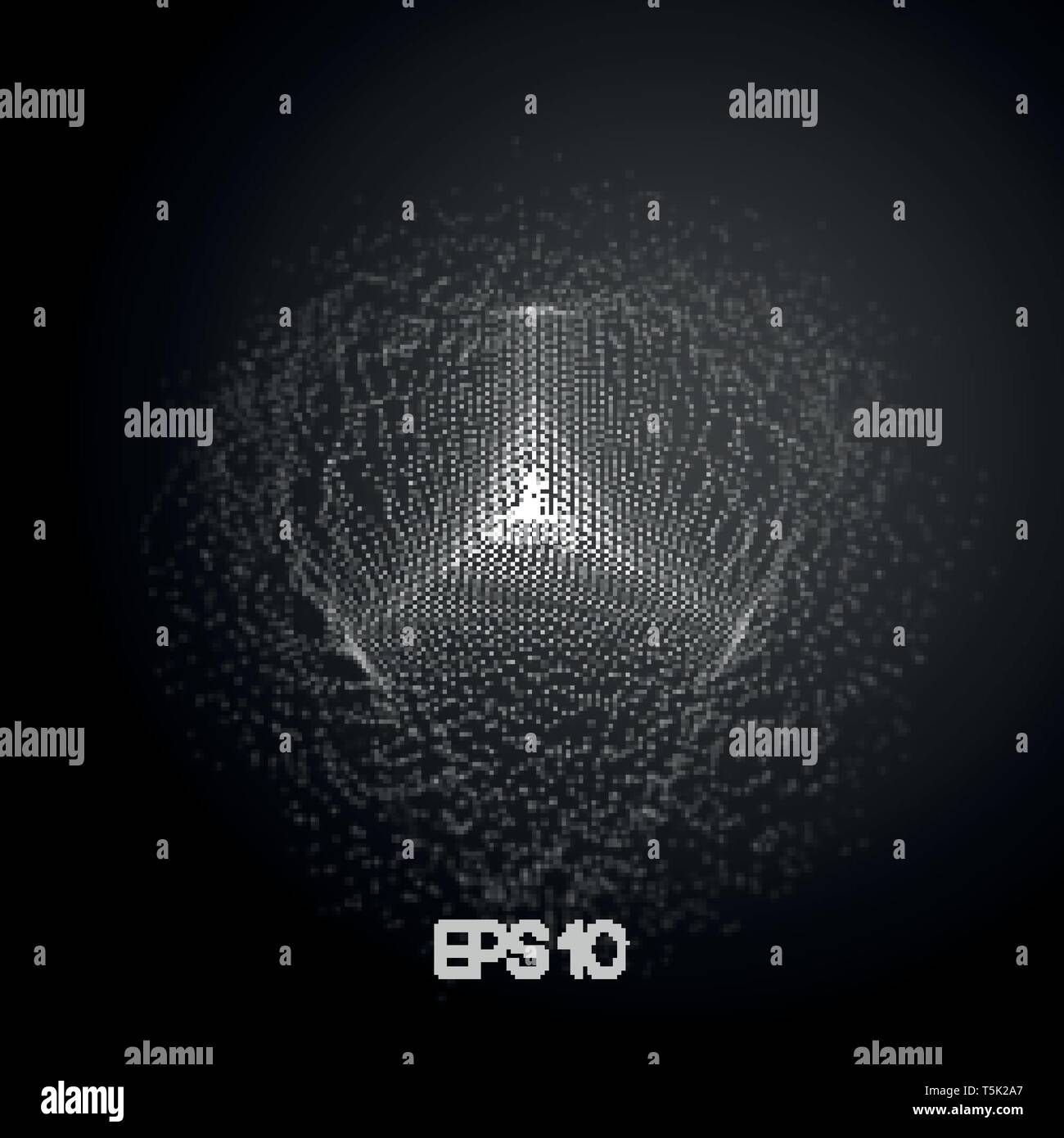 Grande per la visualizzazione di dati. Background 3d .Grande connessione dati sfondo. La tecnologia informatica ai tech wire futuristico di rete wireframe per la visualizzazione di dati Illustrazione Vettoriale