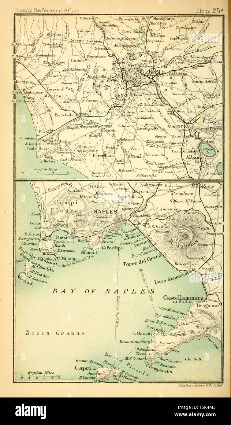 Bella vintage disegnato a mano illustrazioni mappa della città di Roma dal vecchio libro. Può essere usato come un poster o un elemento decorativo per la progettazione di interni. Foto Stock