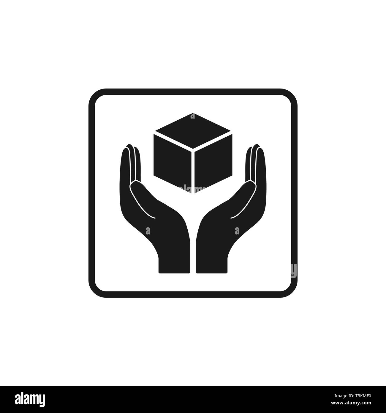 Illustrazione Vettoriale, design piatto. Maneggiare con cura Illustrazione Vettoriale