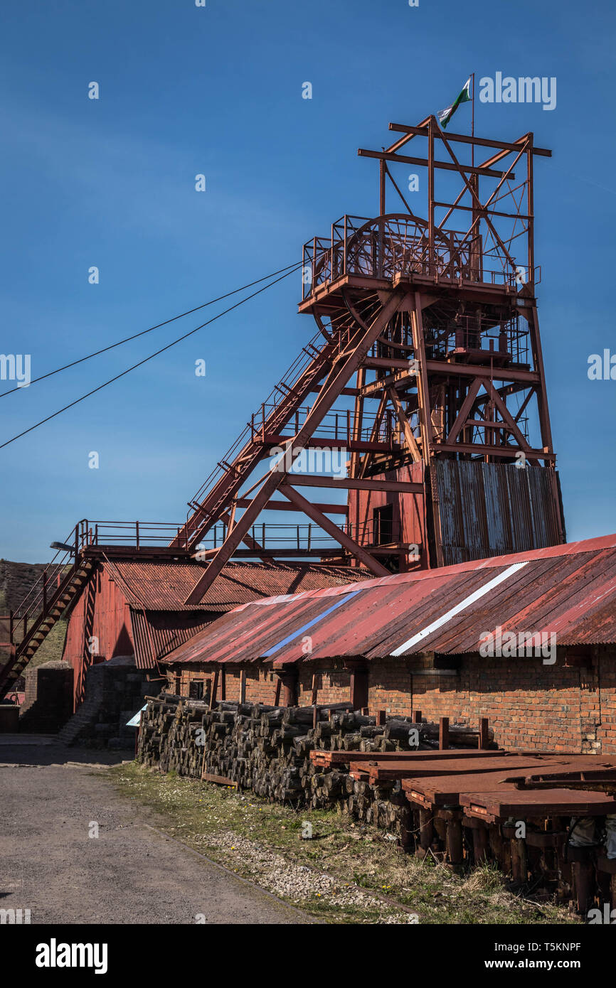 Big Pit, Blaenavon, Galles Foto Stock