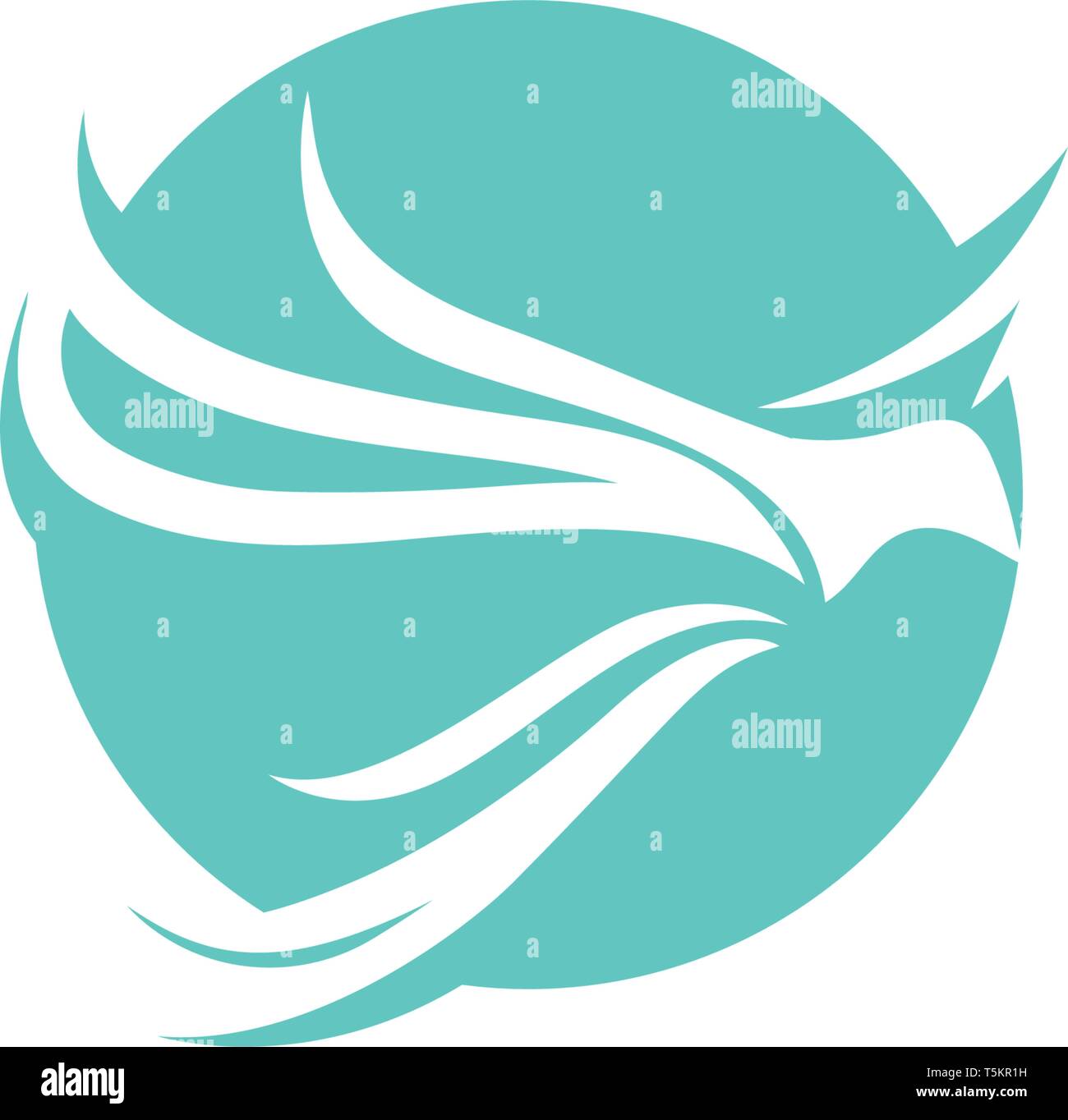 Bird e ala vettore logo Illustrazione Vettoriale