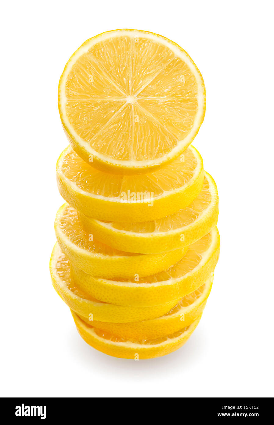 Tagliate a fette di limone e impilata Foto Stock