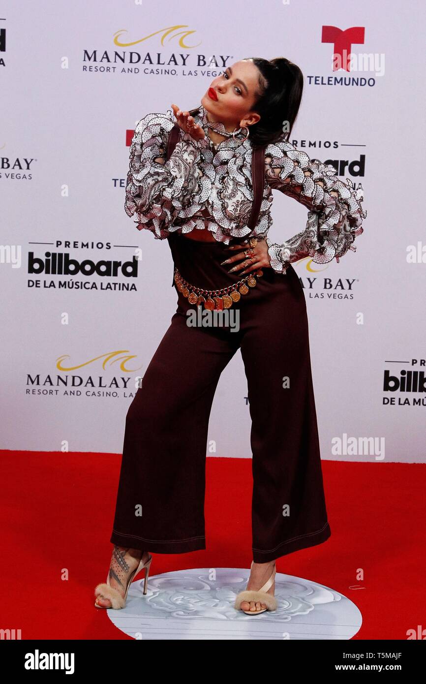 Rosalia presso gli arrivi per 2019 Billboard Latin Music Awards - Gli arrivi 2, Mandalay Bay Events Centre di Las Vegas NV, Aprile 25, 2019. Foto di: JA/Everett Collection Foto Stock