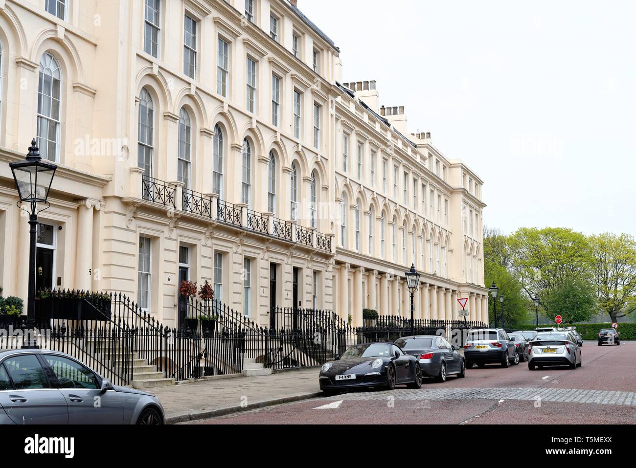 Case sul Park Square West , Regents Park Londra Inghilterra REGNO UNITO Foto Stock
