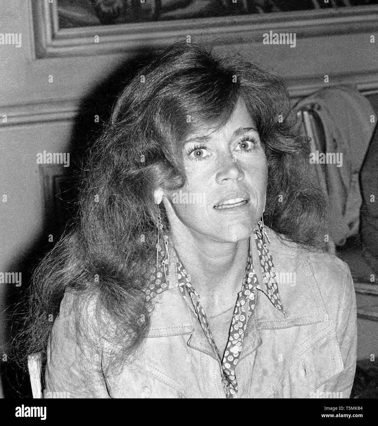 Attrice, Jane Fonda, Ottobre 17, 1977, California Foto Stock
