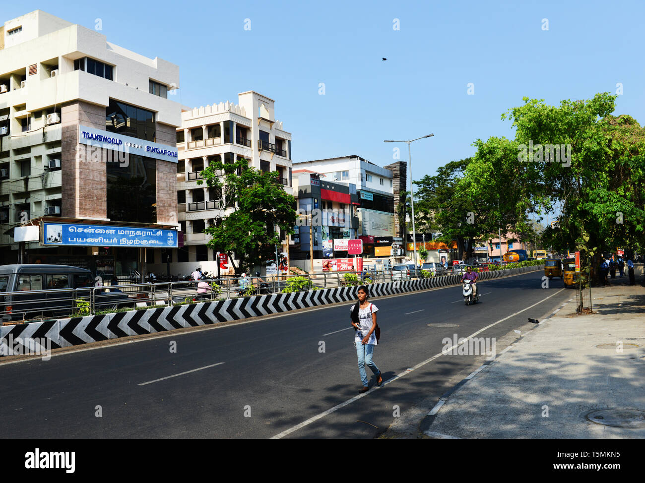 Moderni edifici e complessi di shopping a Chennai, India. Foto Stock