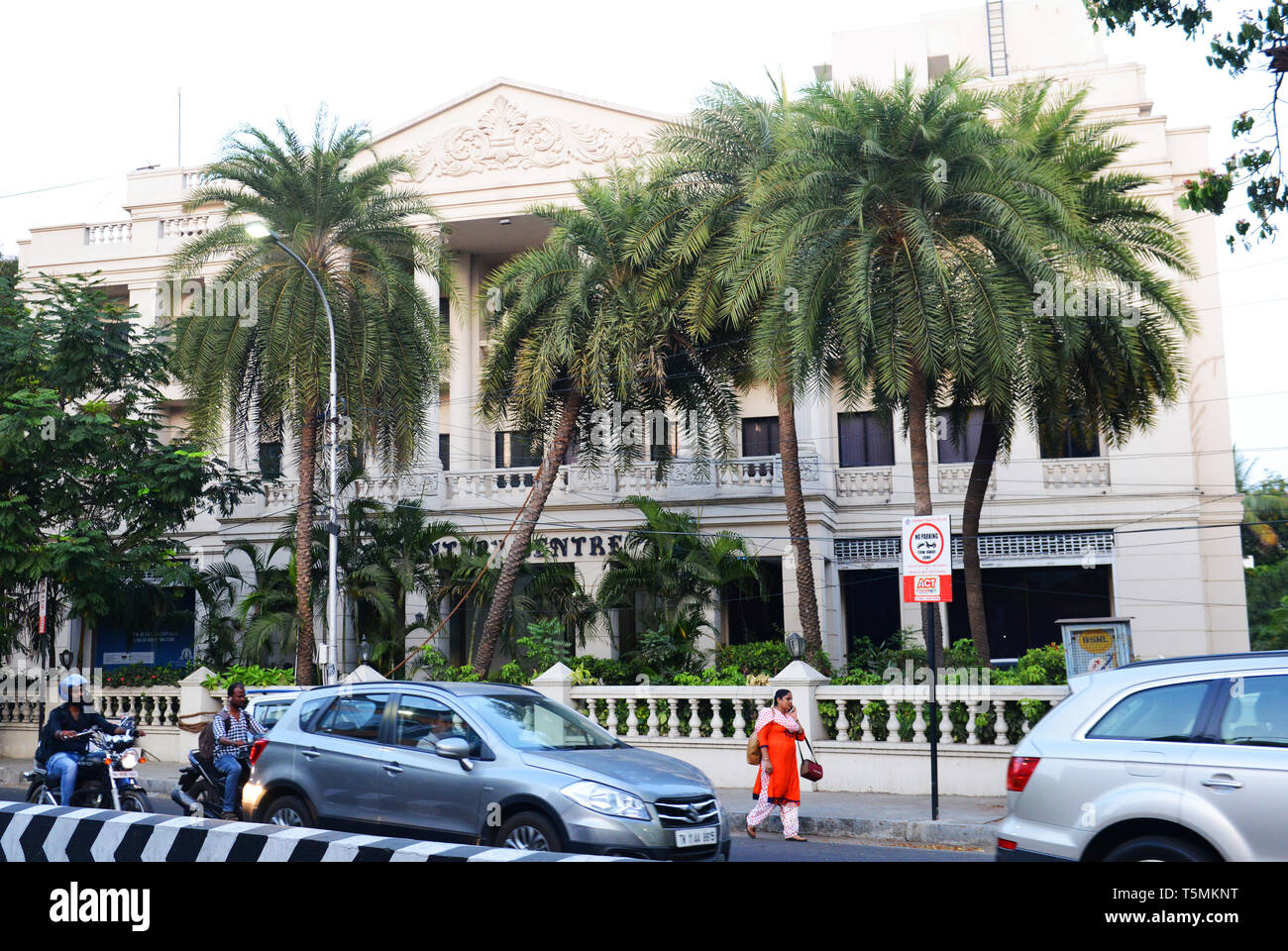 Un bellissimo vecchio edificio coloniale a Chennai, India. Foto Stock