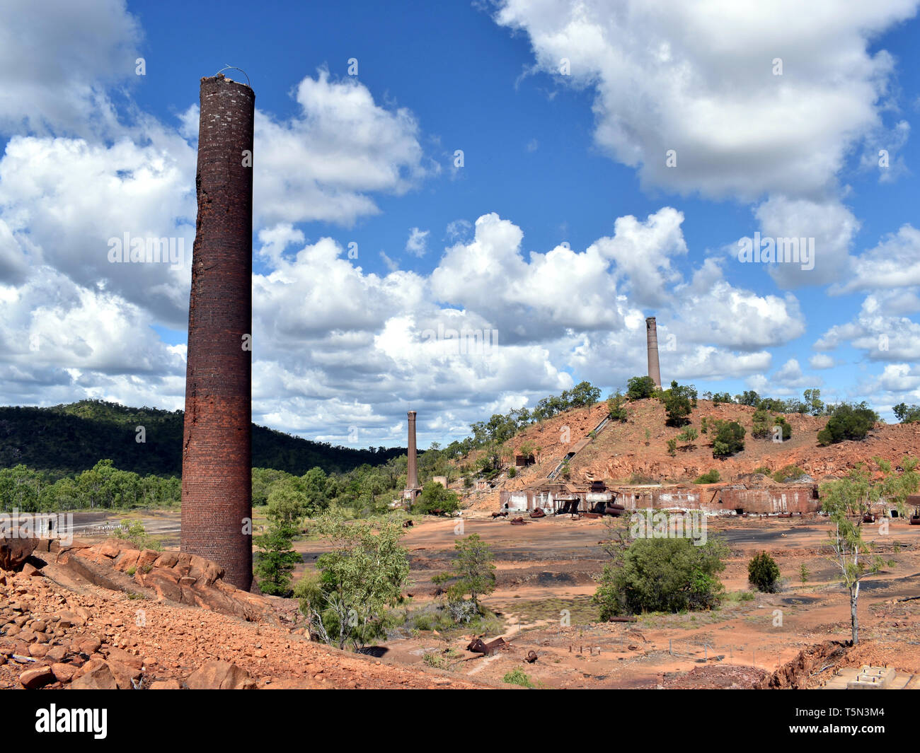 Un abbandonati fonderia piombo in outback Australia Foto Stock