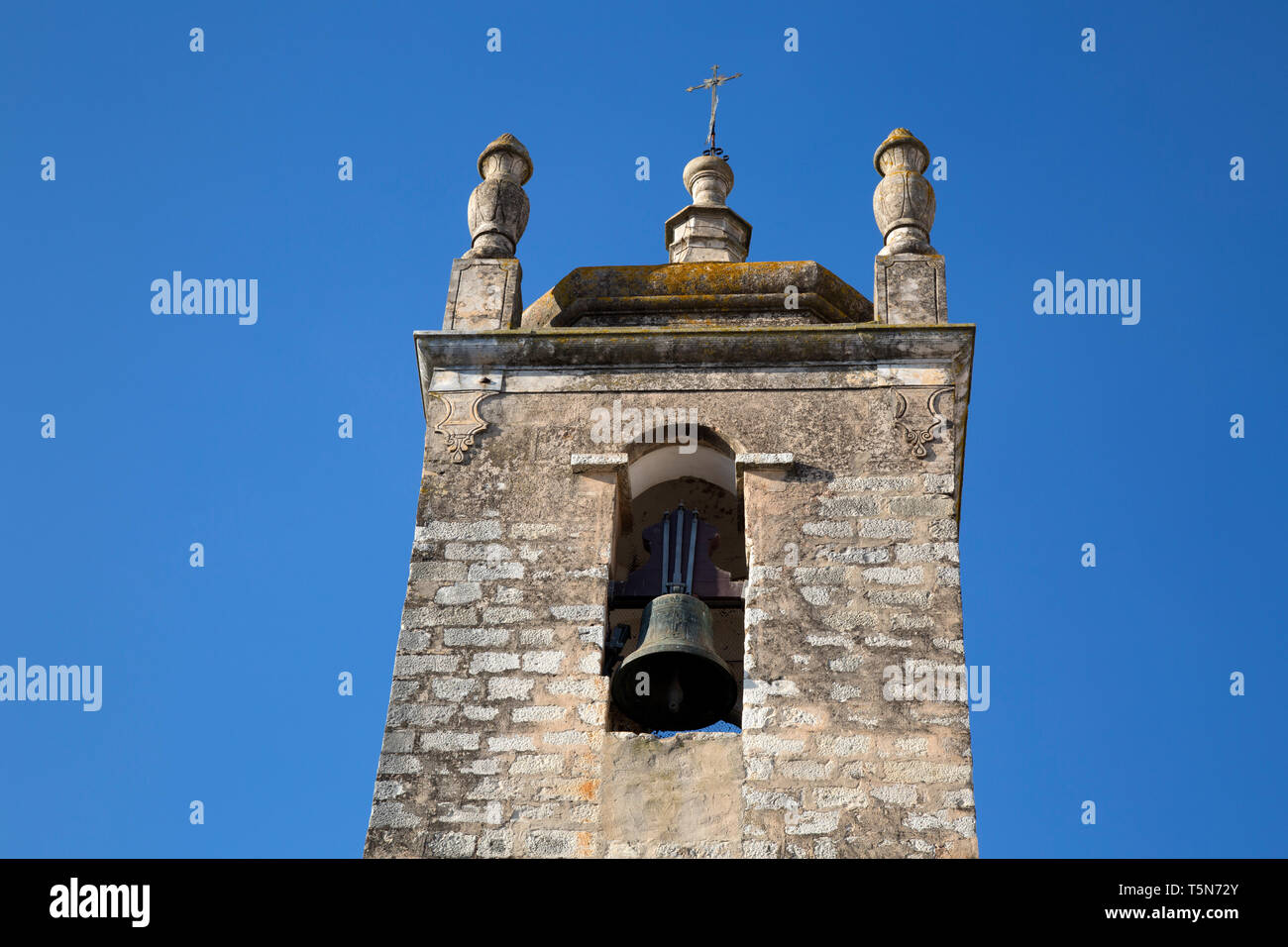San Clemente Chiesa torre, Loule; Algarve; Portogallo Foto Stock