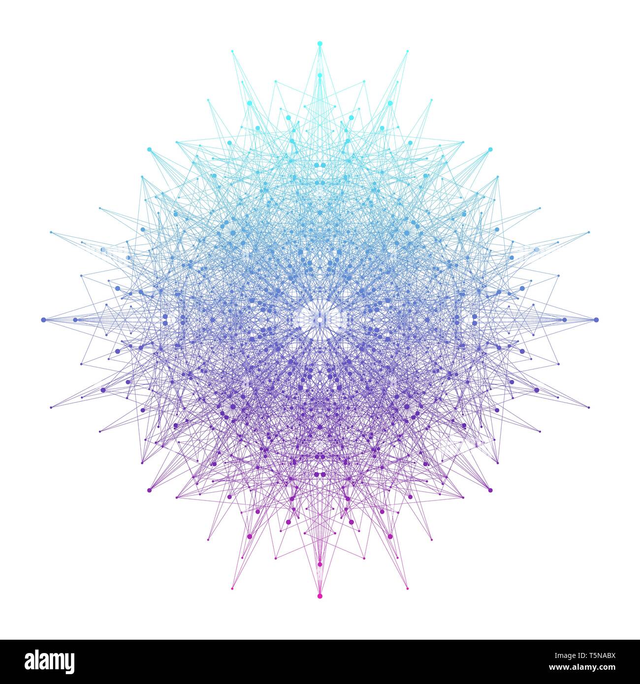 Scientific illustrazione vettoriale di ingegneria genetica e manipolazione genica concetto. Elica di DNA, il filamento di DNA, una molecola o un atomo, neuroni. Struttura astratta Illustrazione Vettoriale