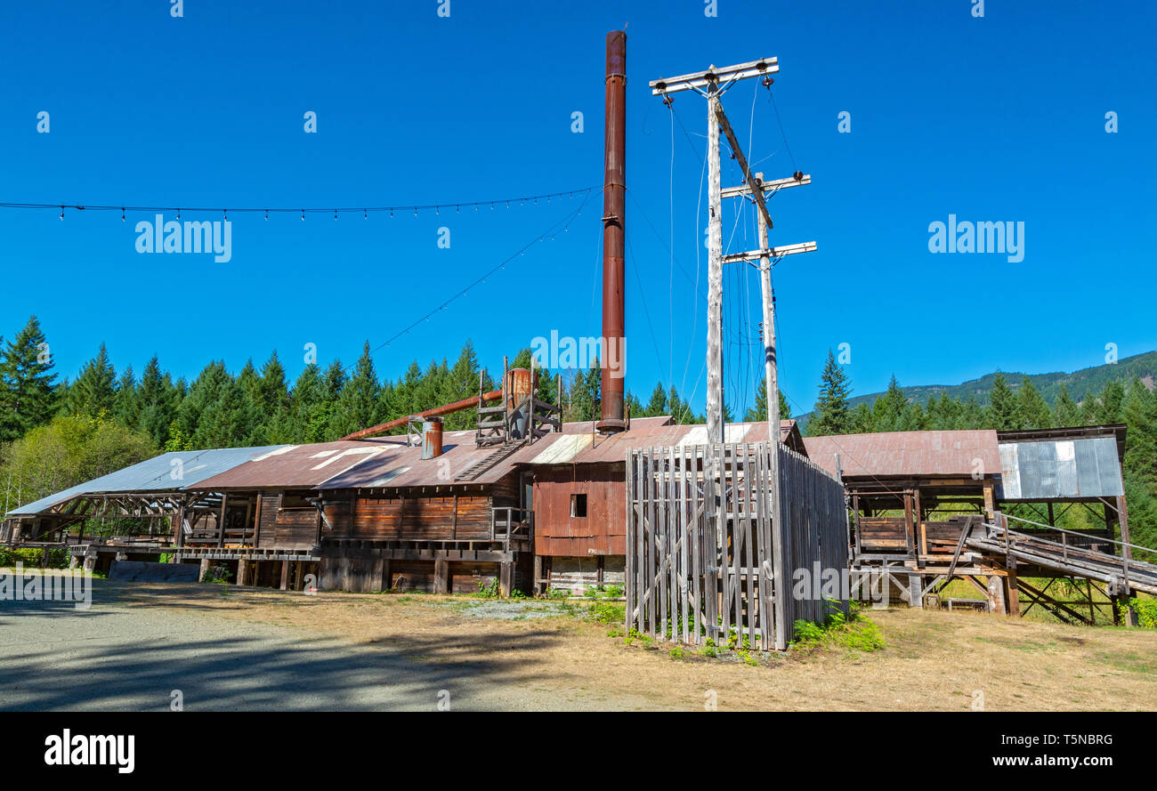 Canada, British Columbia, Port Alberni, McLean Mill National Historic Site, vapore-azionato segheria Foto Stock