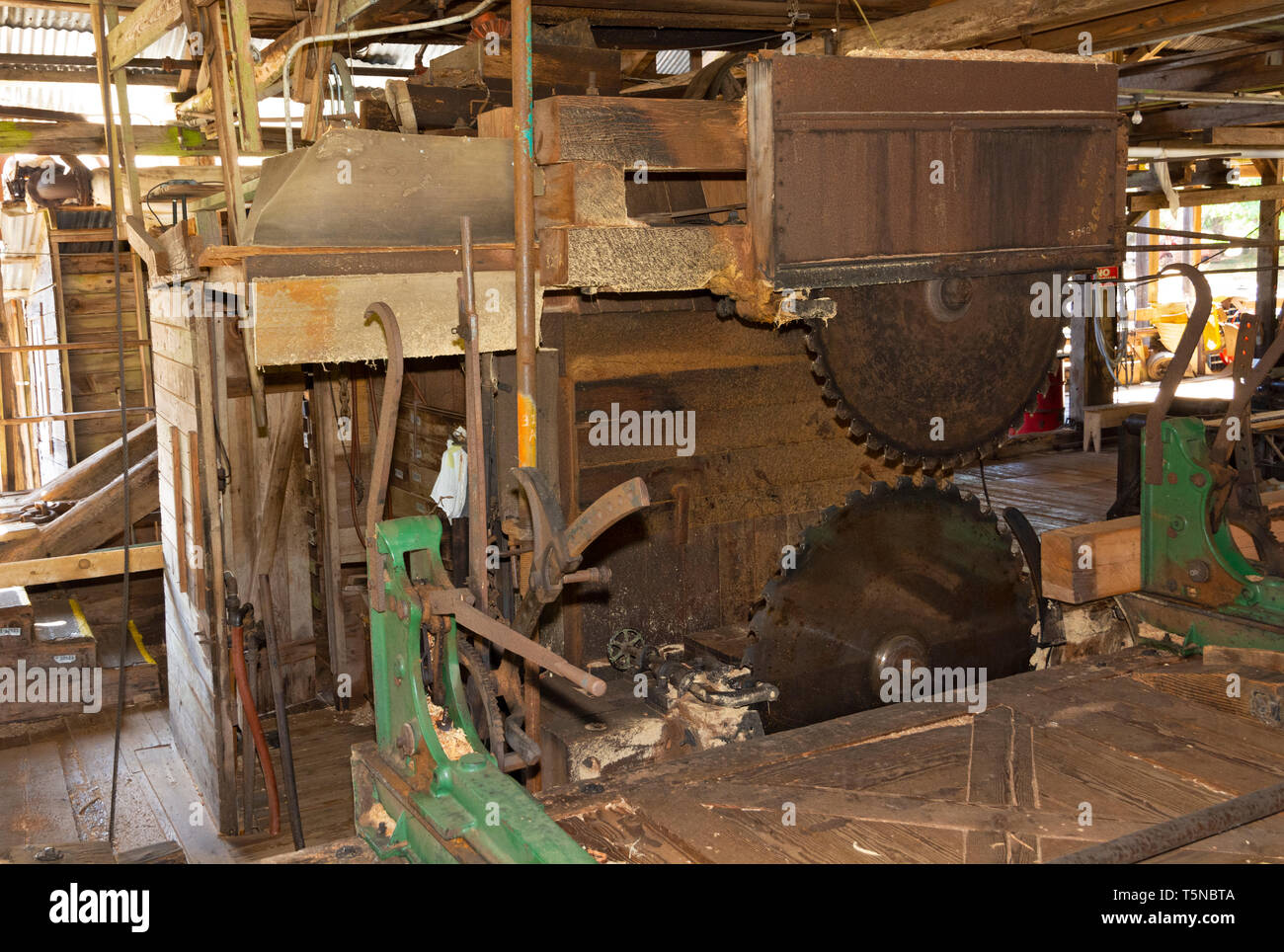 Canada, British Columbia, Port Alberni, McLean Mill National Historic Site, vapore-azionato segheria Foto Stock