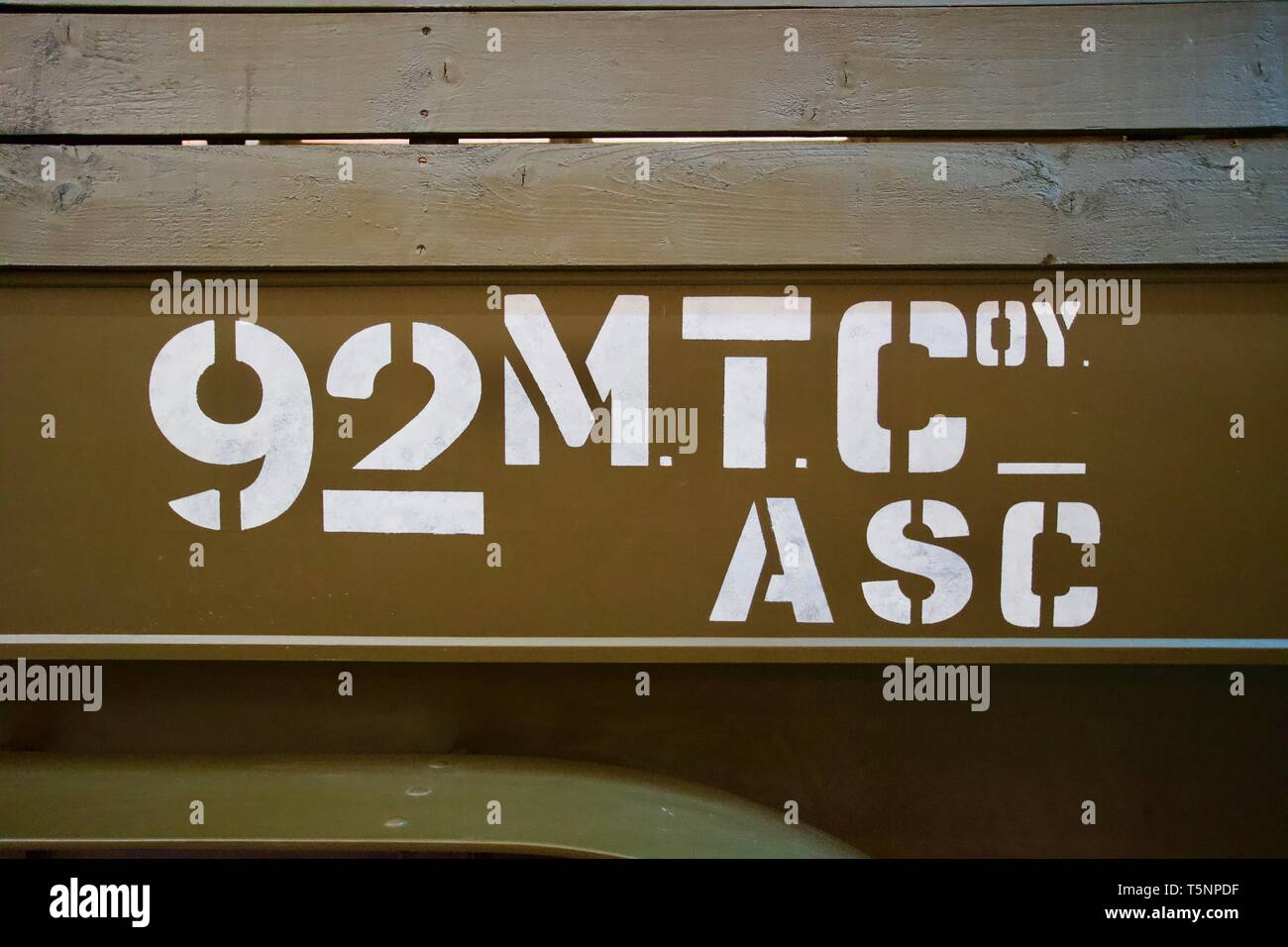 LGOC B-TIPO B2737 WW1 Battaglia Bus, Museo dei Trasporti di Londra, Londra, Inghilterra Foto Stock