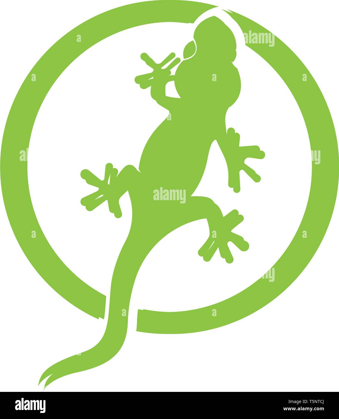 Lizard Chameleon Gecko Silhouette vettore nero Illustrazione Vettoriale
