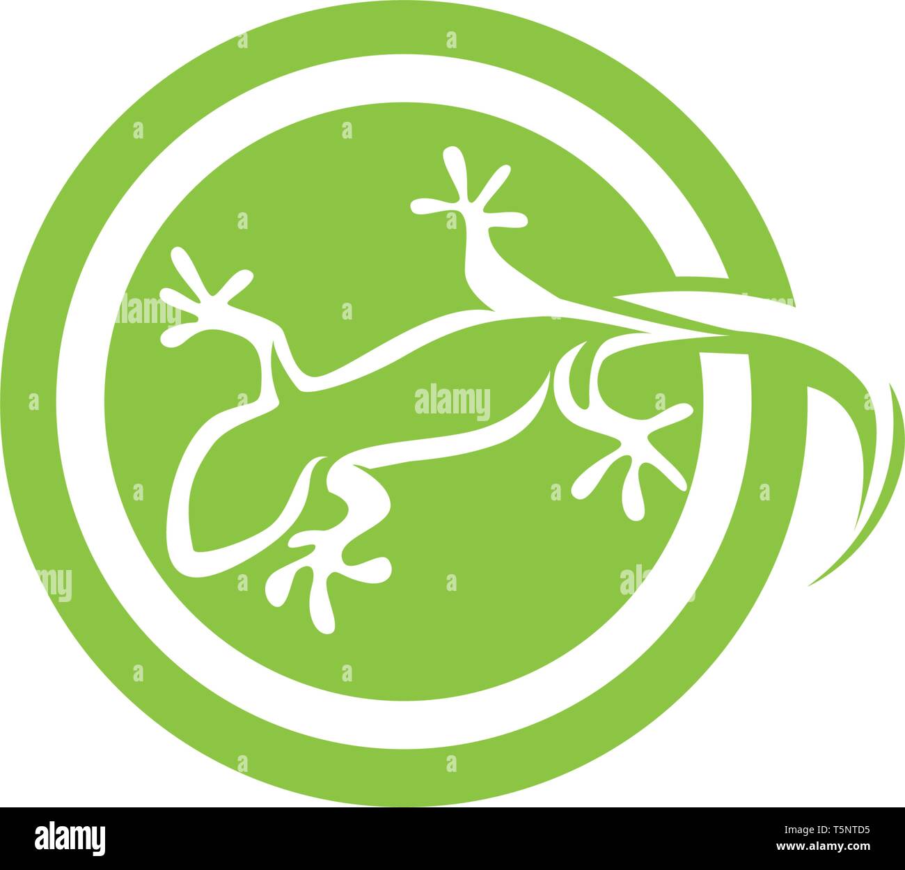 Lizard Chameleon Gecko Silhouette vettore nero Illustrazione Vettoriale