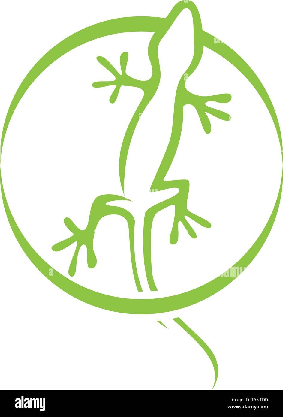 Lizard Chameleon Gecko Silhouette vettore nero Illustrazione Vettoriale