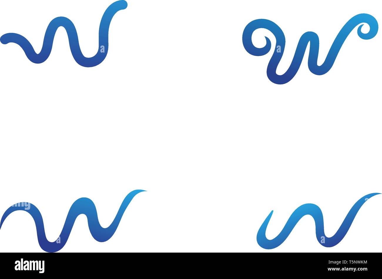 W lettere logo aziendali e modello di simboli Illustrazione Vettoriale