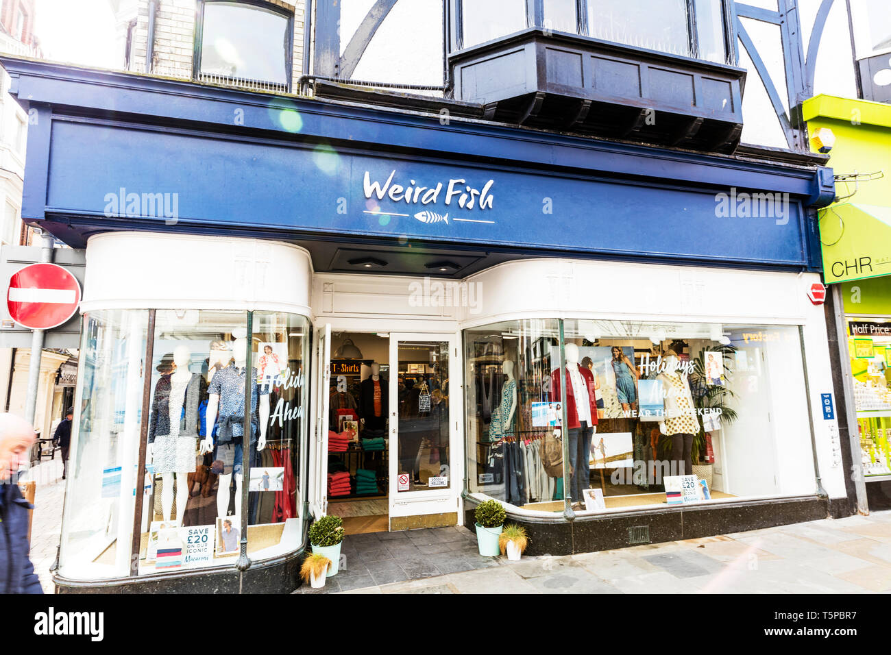 Pesce strano abbigliamento Whitby Yorkshire Regno Unito