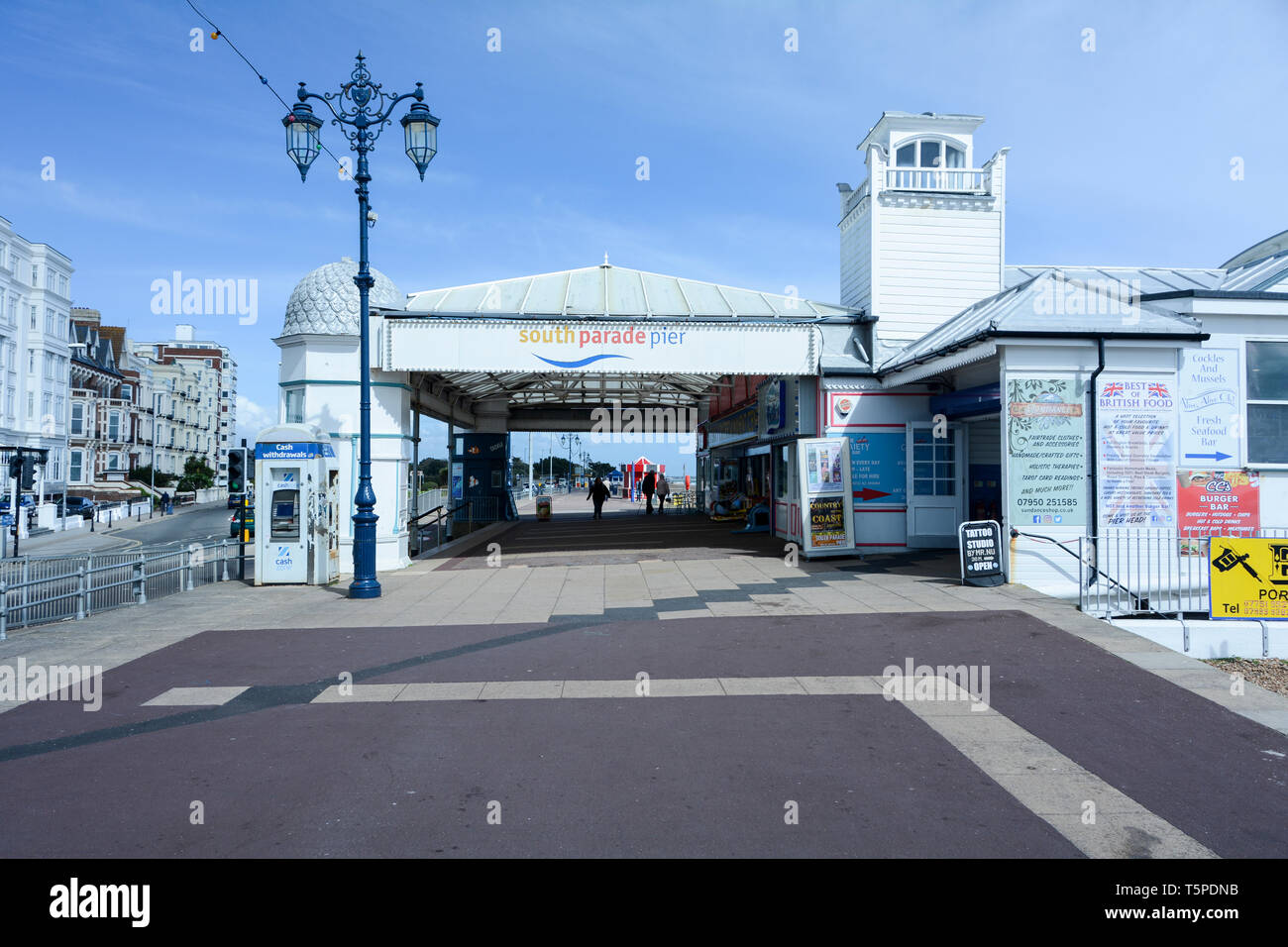 South Parade Pier, Southsea, Hampshire, Inghilterra, Regno Unito Foto Stock