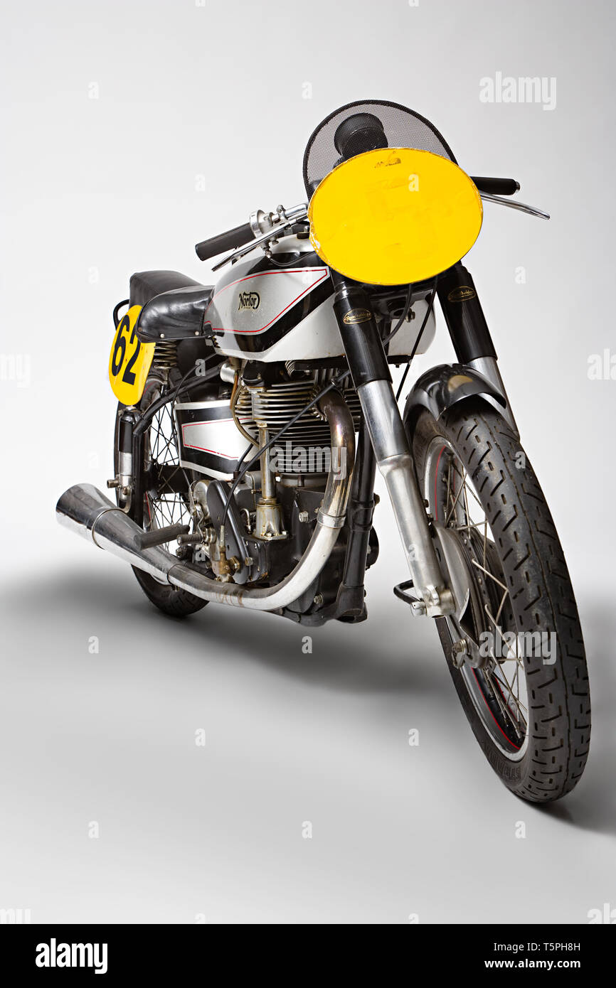 Moto d'epoca Norton Manx GP 500 Marca: Norton richiesta di cofinanziamento: Manx GP 500 Nazione: Regno Unito - Birmingham anno: 1949 Condizioni: restaurata c Foto Stock