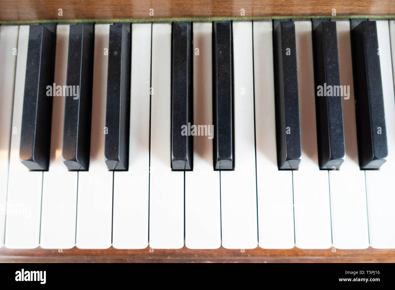 Close up di avorio di tasti di pianoforte Foto Stock