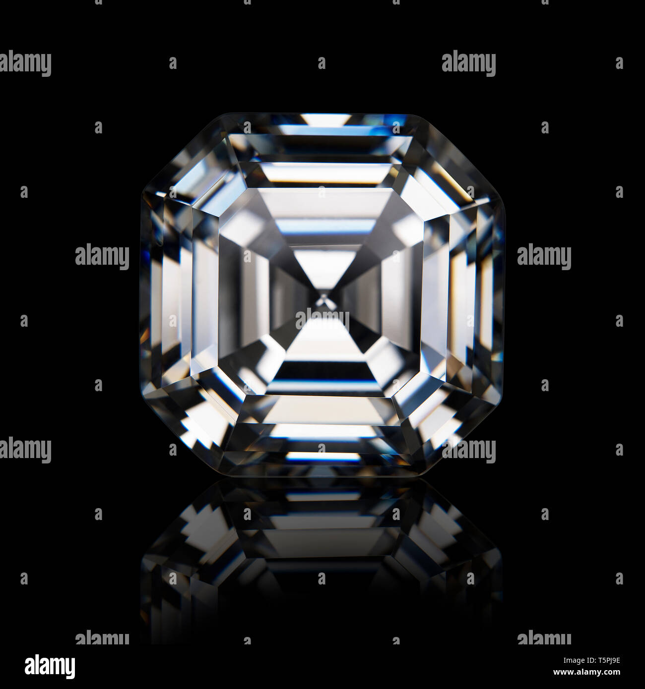 Diamante Asscher Cut gemma Asscher taglio del diamante Foto