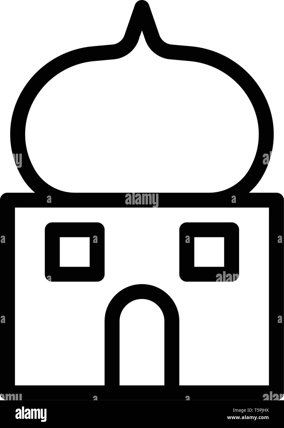 Costruzione della moschea musulmana di ramadan icona vettore o illustrazione Illustrazione Vettoriale
