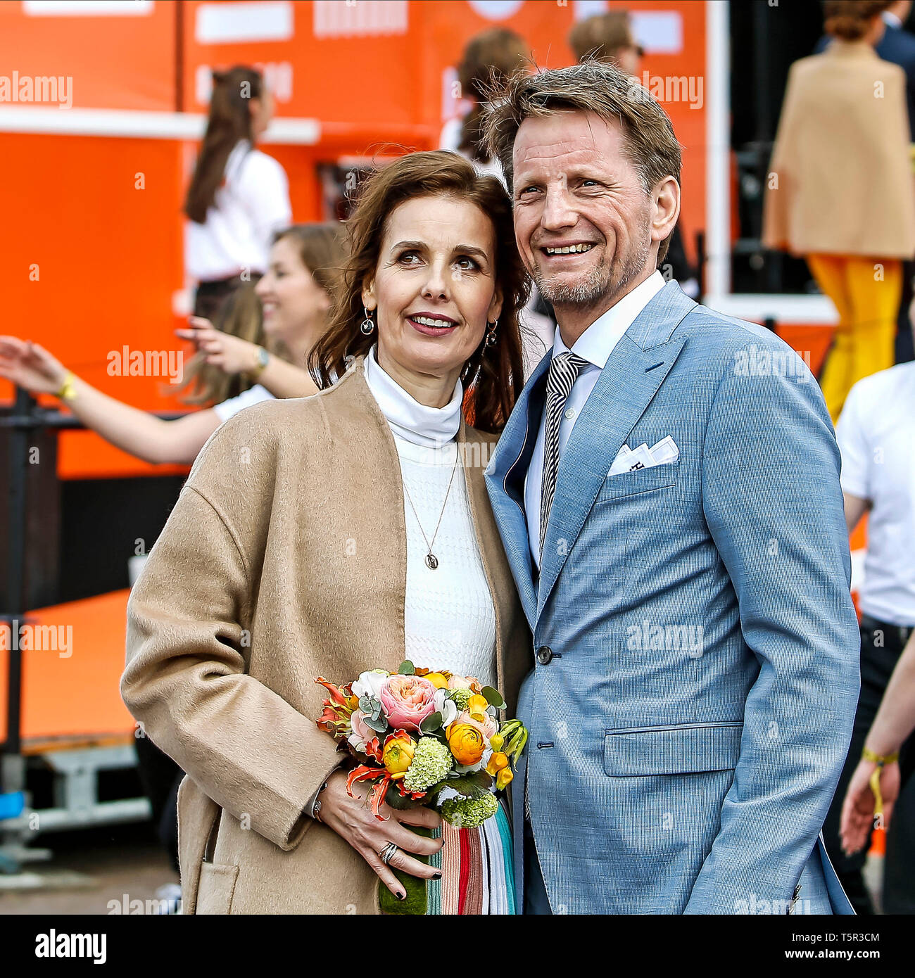 Amersfoort, Paesi Bassi. 27 apr, 2019. AMERSFOORT, 27-04-2019, Kingsday, centro di Amersfoort. La Principessa Anita (L) e il principe Pieter-Christiaan (R). Credito: Pro scatti/Alamy Live News Foto Stock