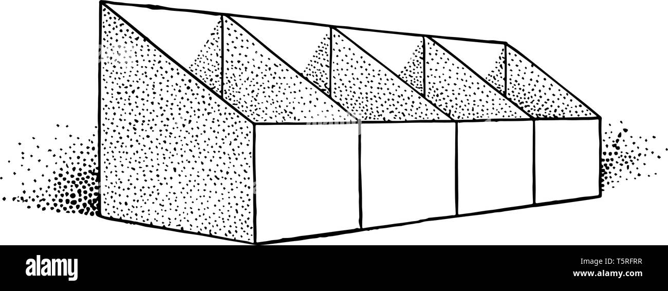 Questa immagine di un contenente quattro scatole attaccate le une alle altre ed è in ordine discendente. Prima uno è più grande di quello successivo, utilizzato per misurare la Illustrazione Vettoriale