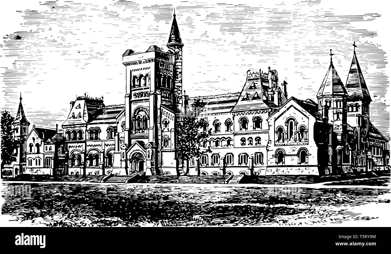 Università di Toronto, 1901 è primo institue di istruzione superiore in Canada superiore, eccelle in geografia, sport, anatomia, fisiologia ecc. Essa è pubblica r Illustrazione Vettoriale