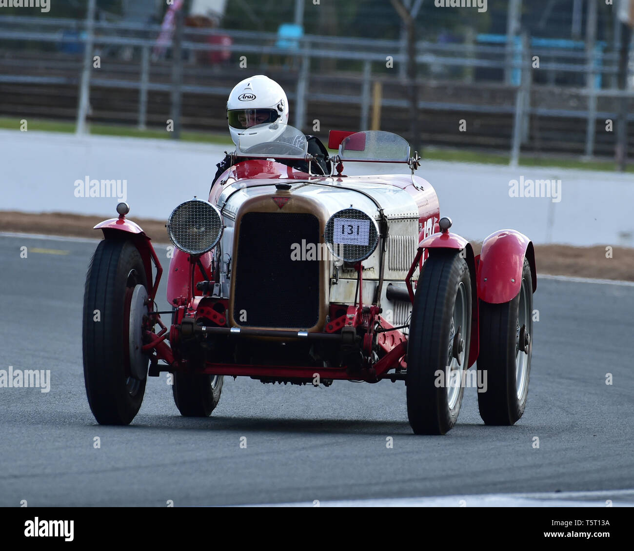 Thomas Dean, Alvis Silver Eagle, Standard Racing & Sports Cars, Allcomers Pre-War automobili, VSCC, Formula Vintage, Silverstone, Northamptonshire, Inghilterra Foto Stock