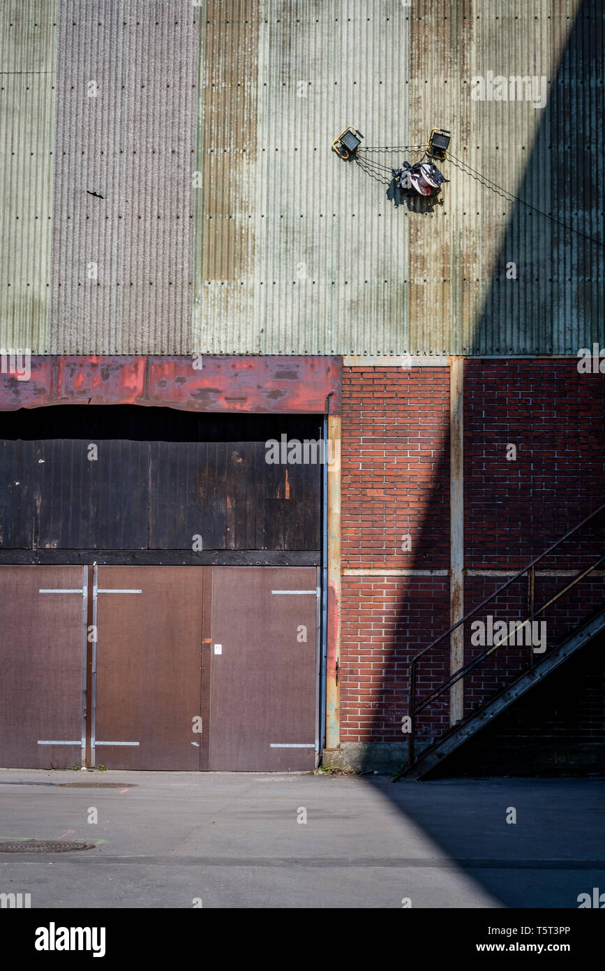 Abbandonato edificio industriale Foto Stock