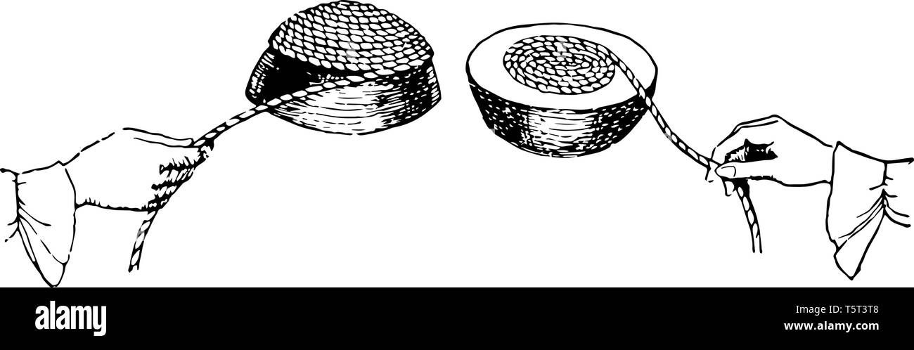 È stato trovato che la superficie di avvolgimento del cavo ancora copre la superficie piana per un periodo di tempo più lungo. Pertanto, l'area di tutta la superficie curva o Illustrazione Vettoriale