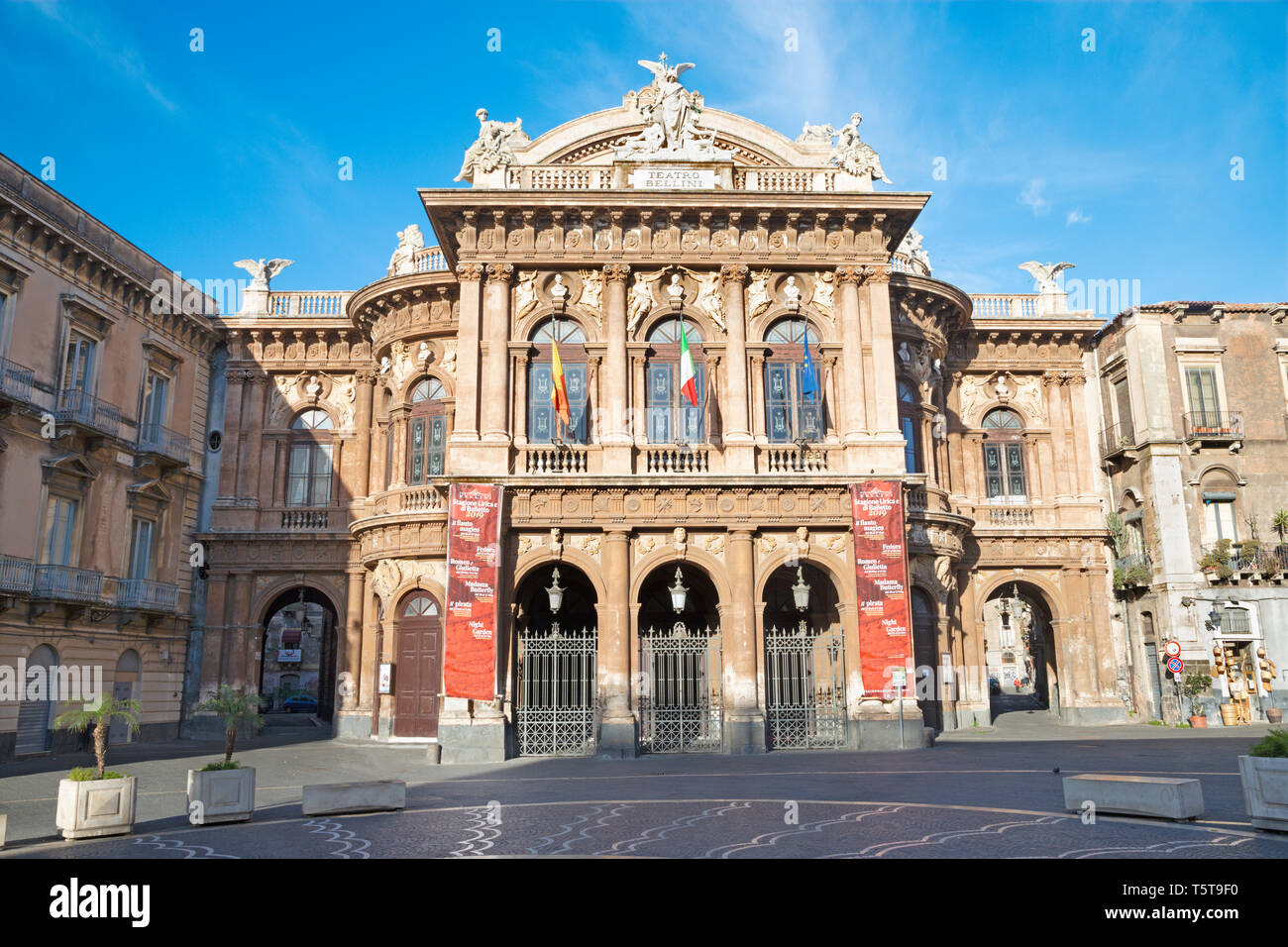 CATANIA, Italia - Aprile 8, 2018: Teatro - Teatro Massimo Bellini. Foto Stock